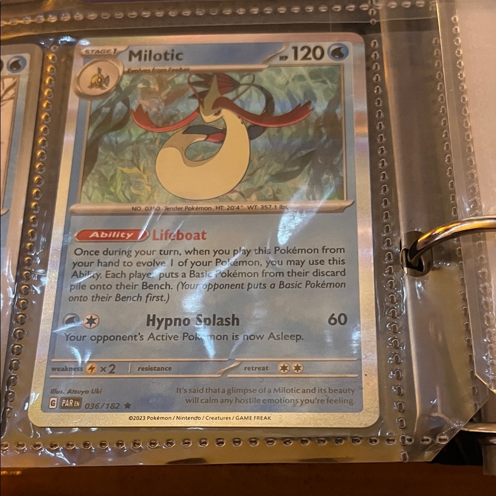 Milotic Pokémon Card with Lifeboat Ability